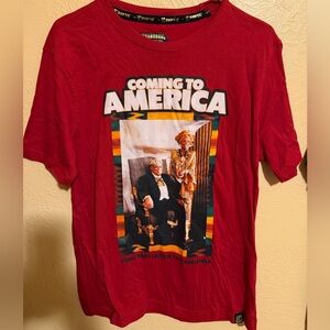 De.Kryptic Coming to America Red Graphic T-Shirt